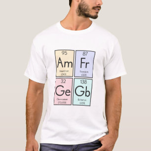 Camiseta Elementos químicos de "Britanio" nombrados en hono