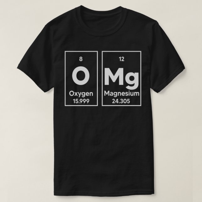 Camiseta Elementos Símbolos de elementos de camisas Química (Diseño del anverso)