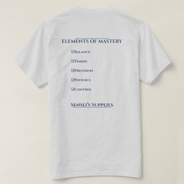 Camiseta Elements of Mastery (Reverso del diseño)