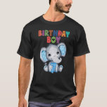 Camiseta Elephant 7th Birthday Boy Kids 7 Years Old Elephan<br><div class="desc">Elephant 7th Birthday Boy Kids 7 Years Old Elephant B Day.</div>