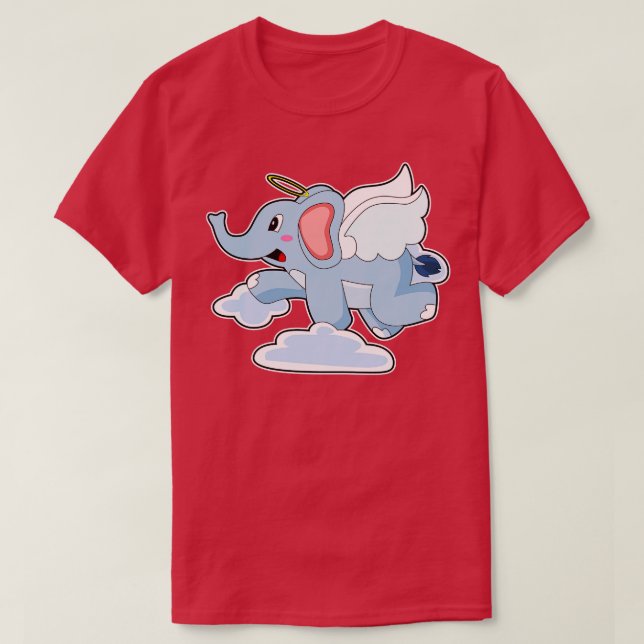 Camiseta Elephant Angel Clouds (Diseño del anverso)