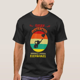 Camiseta Elephant Animal Africa Fácilmente Distraída Por El