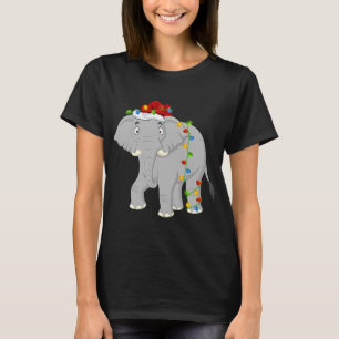 Camiseta Elephant Animal Lover Xmas Santa Hat Elephant Chri