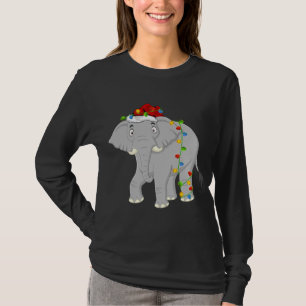 Camiseta Elephant Animal Lover Xmas Santa Hat Elephant Chri