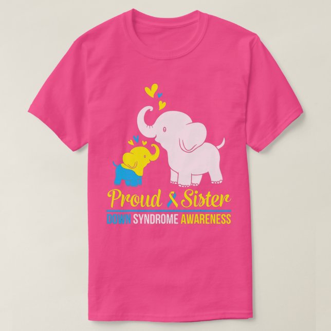 Camiseta Elephant Bailar juntos Orgulloso Síndrome de Down  (Diseño del anverso)