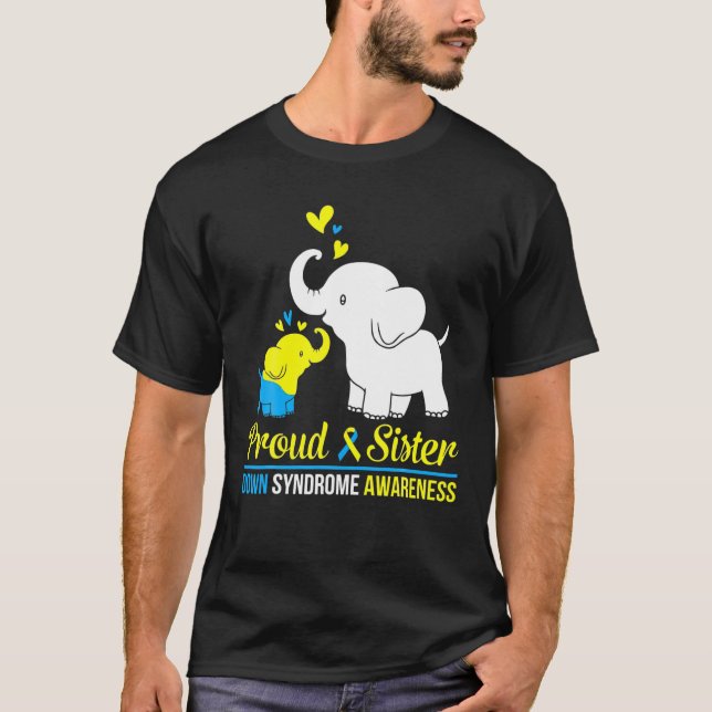 Camiseta Elephant Bailar juntos Orgulloso Síndrome de Down  (Anverso)
