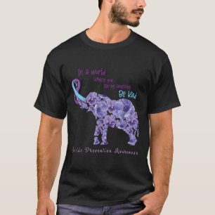 Camiseta Elephant Be Kind Semicolon Suicidio Prevención de 