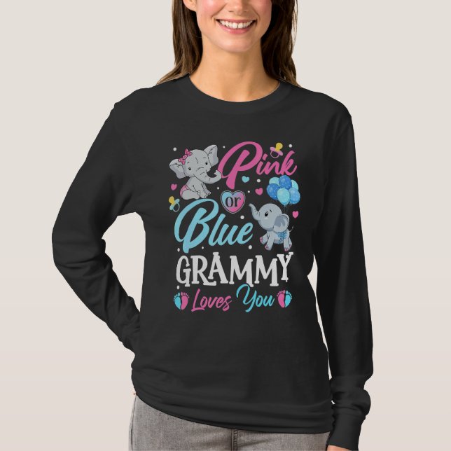 Camiseta Elephant Blue Pink Grammy ama su Rescate del Embar (Anverso)