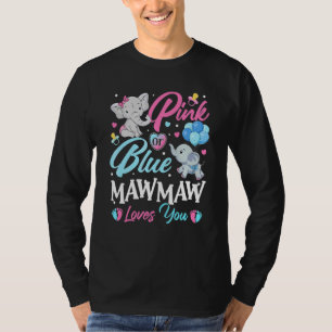 Camiseta Elephant Blue Pink Mawmaw ama su resguardo de emba