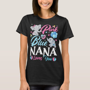 Camiseta Elephant Blue Pink Nana ama tu revelación de embar