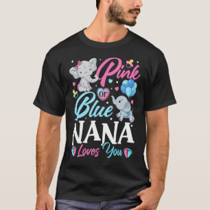 Camiseta Elephant Blue Pink Nana ama tu revelación de embar