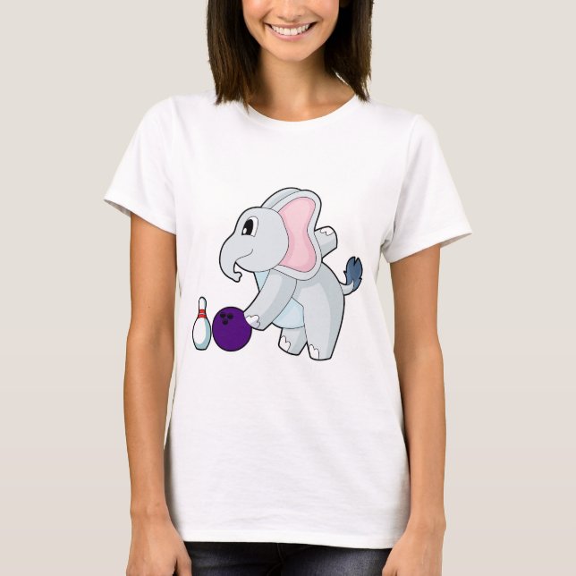 Camiseta Elephant Bowling Bowling ball Bowling pin (Anverso)