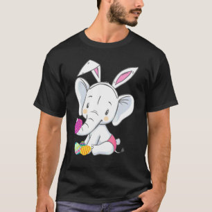 Camiseta Elephant Bunny Ears Easter Day Cute Egg Hung Bo