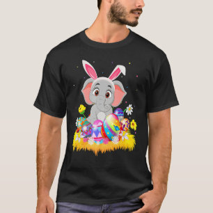 Camiseta Elephant Bunny Easter Egg Funny Elephant Easter S