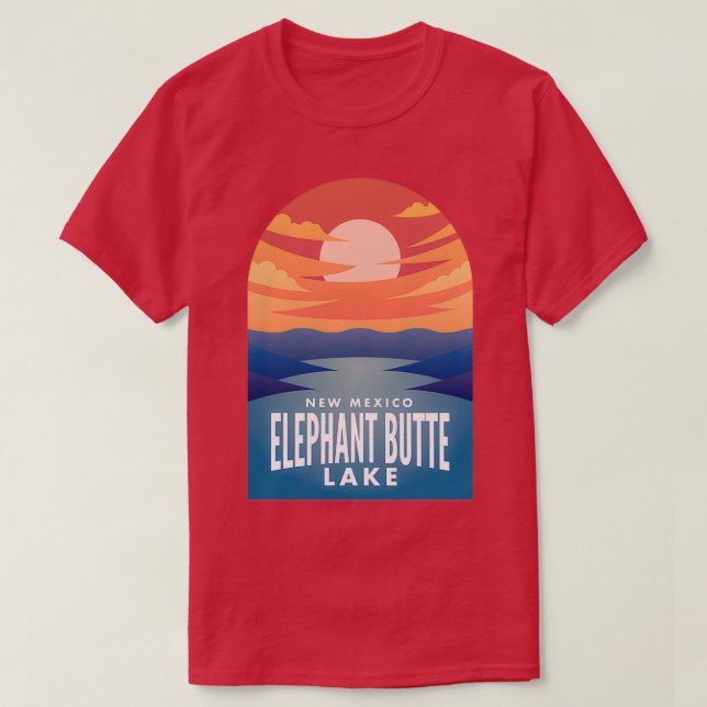 Camiseta Elephant Butte Lake NM Retro Sunset (Diseño del anverso)