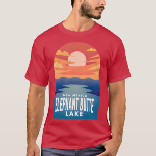 Camiseta Elephant Butte Lake NM Retro Sunset