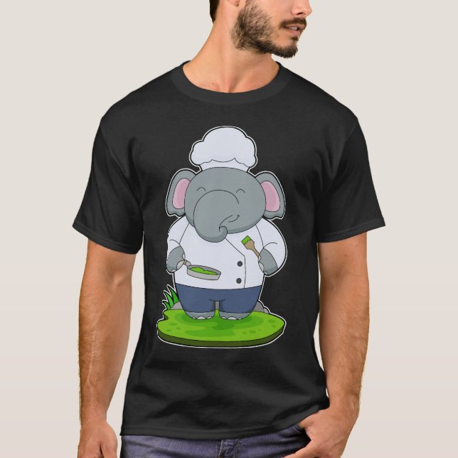 Camiseta Elephant Chef Cook Pan (Anverso)