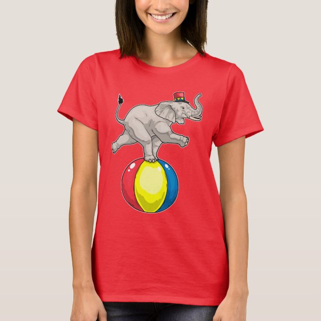 Camiseta Elephant Circus Ball (Anverso)