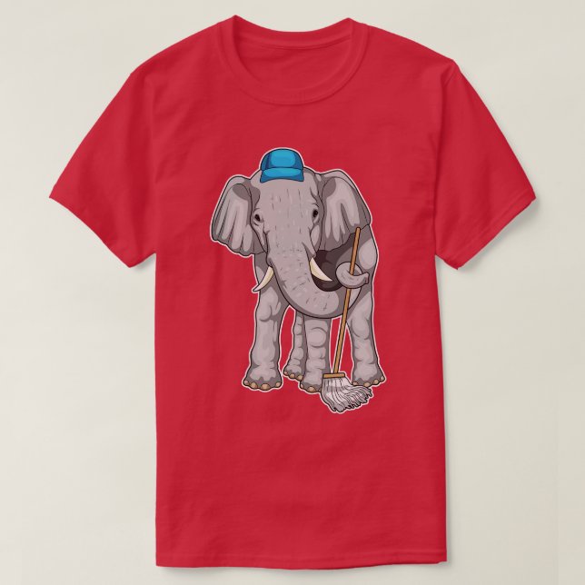 Camiseta Elephant Cleaner Mop (Diseño del anverso)