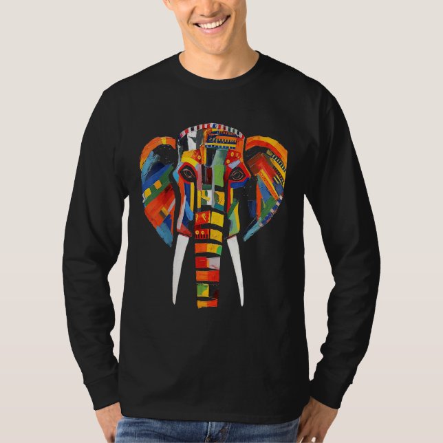 Camiseta Elephant colourful artwork  animal motif animal el (Anverso)