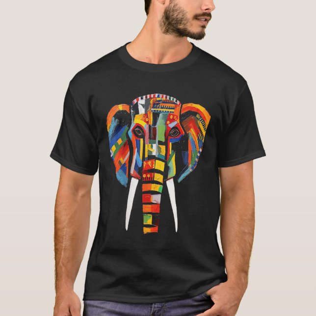 Camiseta Elephant colourful artwork  animal motif animal el (Anverso)