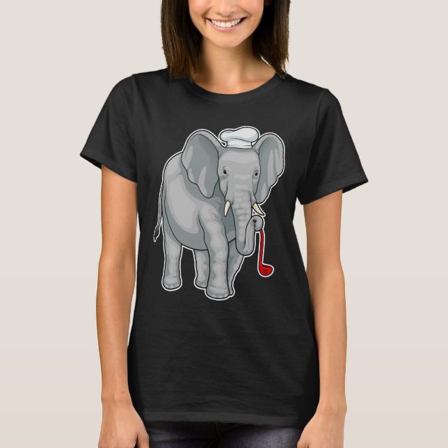 Camiseta Elephant Cook Chef gorra (Anverso)