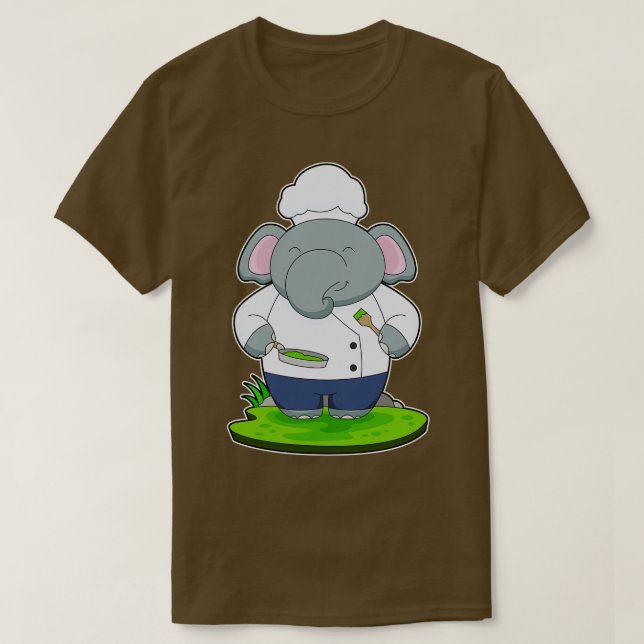 Camiseta Elephant Cook Pan (Diseño del anverso)