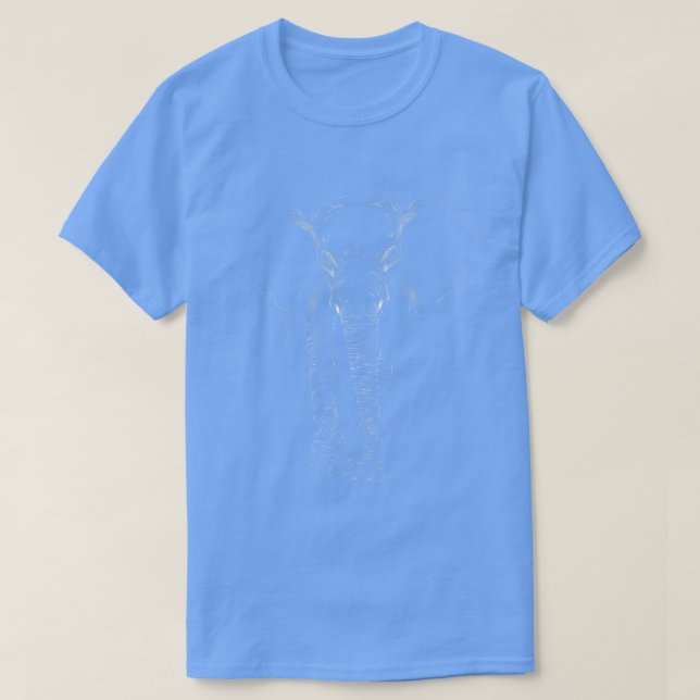 Camiseta Elephant Dot line Art Portrait Sketch Drawing  Ele (Diseño del anverso)