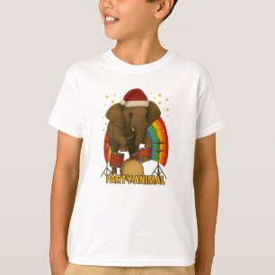 Camiseta Elephant Drummer Rainbow Edition niños