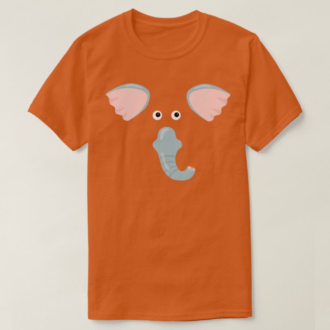 Camiseta Elephant Face Animal Elephant Costume (Diseño del anverso)