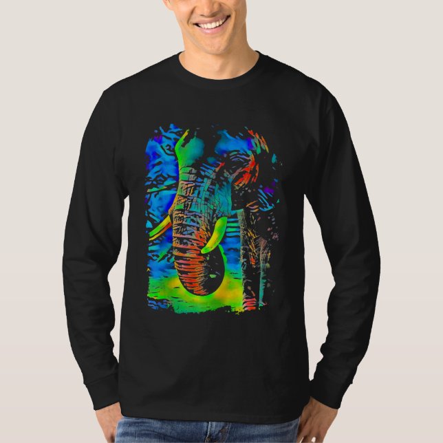 Camiseta Elephant Face Pop Art (Anverso)