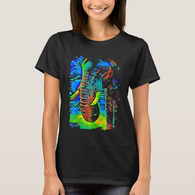 Camiseta Elephant Face Pop Art (Anverso)