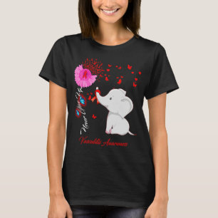 Camiseta Elephant Faith Hope Love Vasculitis Awareness