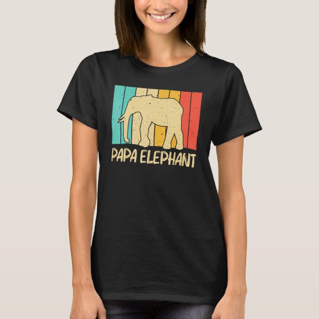 Camiseta Elephant For Men Dad Indian Elephant Mammoth Vinta (Anverso)