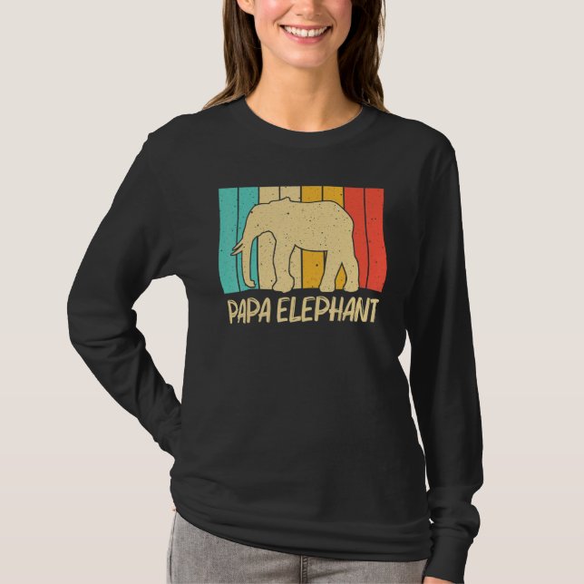 Camiseta Elephant For Men Dad Indian Elephant Mammoth Vinta (Anverso)
