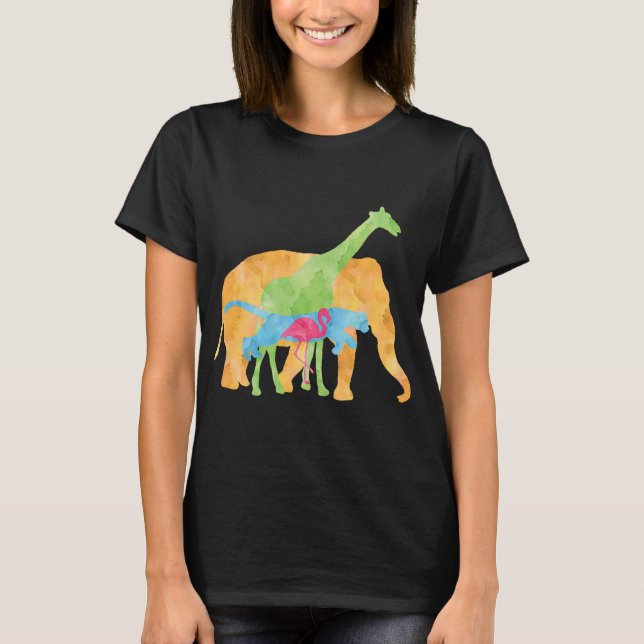 Camiseta Elephant Giraffe Giraffes Africa (Anverso)