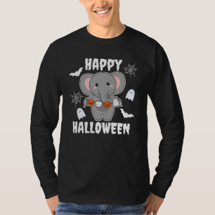Camiseta Elephant Happy Halloween Calabaza de barba