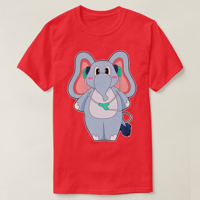 Camiseta Elephant Headphone Music (Diseño del anverso)