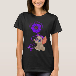 Camiseta Elephant Hydrocephalus Awareness Blue Ribbon Glass