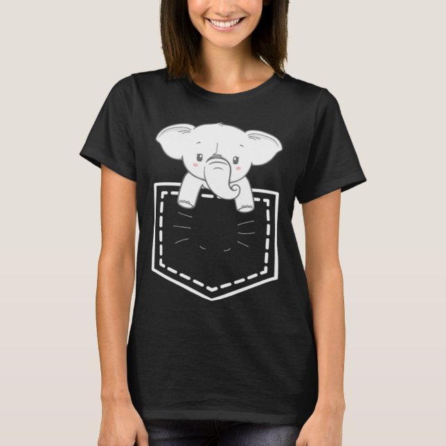 Camiseta Elephant In Poket Elephants   For Men Women (Anverso)