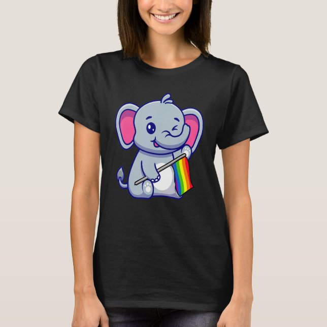 Camiseta Elephant Lgbt Lgbtq (Anverso)