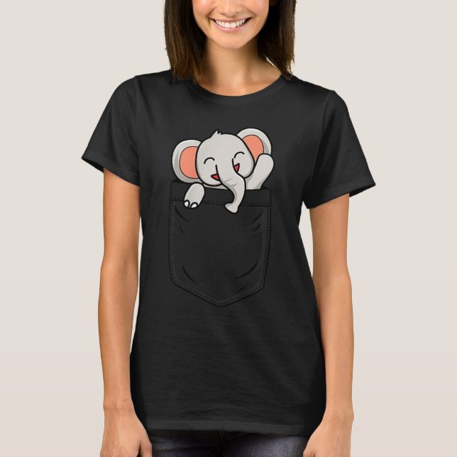 Camiseta Elephant Lovers Cute Funny Elephant In Cket  (Anverso)
