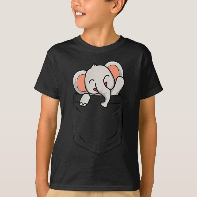 Camiseta Elephant Lovers Cute Funny Elephant In Cket  (Anverso)