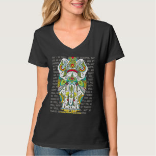 Camiseta Elephant Mandala Amor Amabilidad Metta Wish Blessi