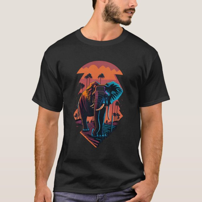 Camiseta Elephant Miami Street Colorful Hues (Anverso)