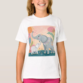 Camiseta Elephant Mom and Baby