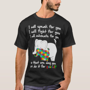Camiseta Elephant Mom: Autism Awareness Voy a hablar