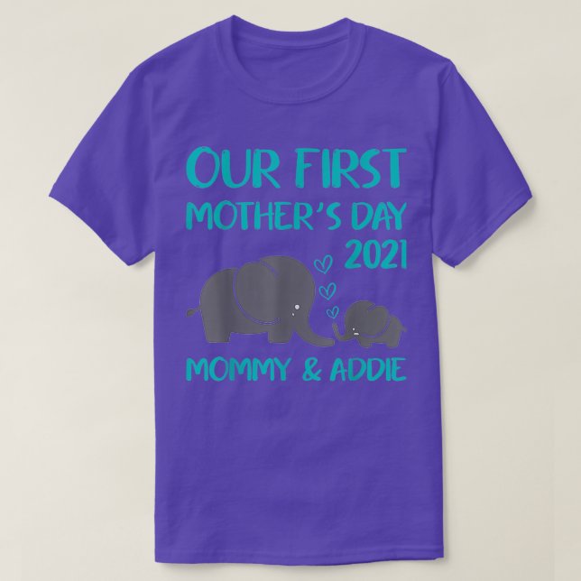 Camiseta Elephant Our First Mothers Day  (Diseño del anverso)