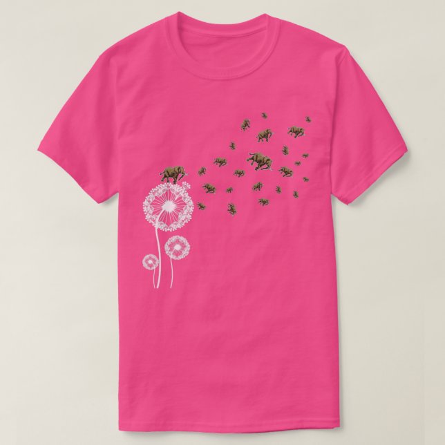 Camiseta Elephant Safari Flor Dandelion (Diseño del anverso)