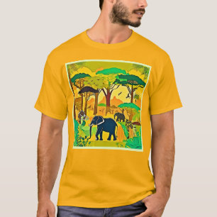 Camiseta Elephant Savanna Jungle Art